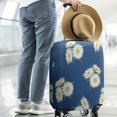 thumbnail image 2 of Navy Daisy Flower White Blooms Pattern Luggage Cover Fashion Suitcase Cover Baggage Covers Fit 25-28 Inch Luggage (Go Travel), 2 of 5