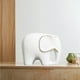 thumbnail image 4 of Estatua de elefante de cerámica hecha a mano, decoración, escultura, figurita, arte artesanal, animal Blanco L, 4 of 9