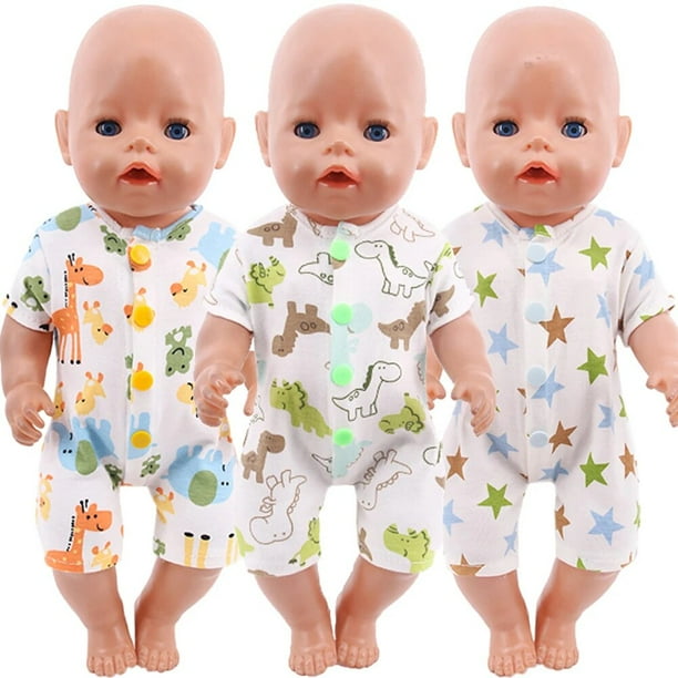 Pijama De Animal Para Muñecas Americanas De 18 Pulgadas – Set De 2 Piezas: Camiseta Y Pantalón, Ropa Suave Y Elástica Para Muñecas De 43-46 Cm