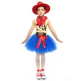 thumbnail image 4 of Vestido de tutú con sombrero y bufanda para niña, disfraz de vaquera, Woody, Jessie, de tul, para fiesta de cumpleaños y Halloween, 4 of 5