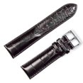 thumbnail image 1 of deBeer brand Crocodile Grain Watch Band - Black 19mm, 1 of 4
