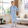 thumbnail image 6 of FORMRS Onesies Pajama for Adults Unisex Hoodie Winter Jumpsuit One Piece Sleepwear, Sizes S-2XL, Blue Plain, 6 of 7