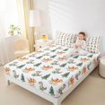 thumbnail image 4 of Homewish Children Kids Cartoon Dragon 4 Pieces Queen Sheet Sets,Magical Animal Ultra Soft Flat Sheet,Kawaii Wildlife Queen Fitted Sheet,Microfiber Bedroom Decor, 4 of 7