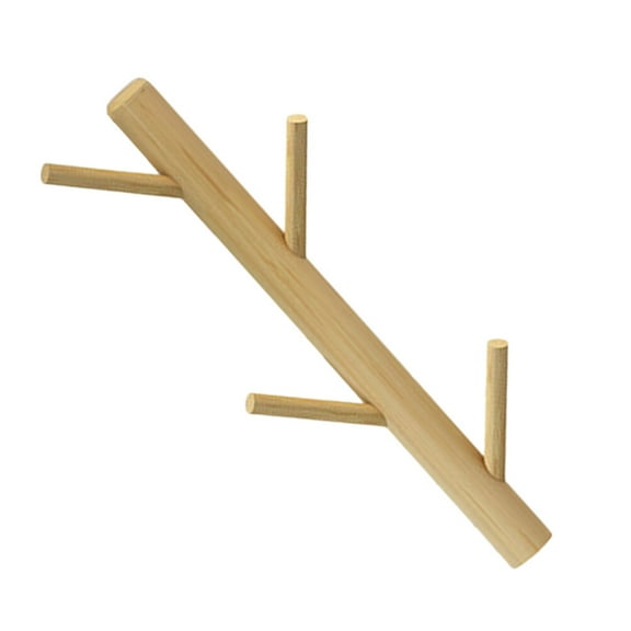 LABSERRON 1Pack Wall Coat Hooks Pine Wood Material In Light Yellow For Stylish And Space Saving Storage