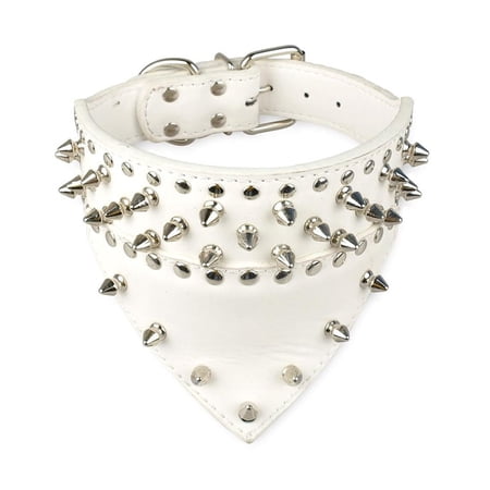 Cat Accessories Adjustable Anti-Bite Pets Supplies Spiked Studded Pet Bandana Dog Scarf Bibs Cat Jewelry COLOR 2