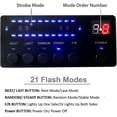 thumbnail image 3 of DENEST 51" Emergency LED Lights for Vehicles 21 Flashing modes Strobe Amber/White With Digital Display Switch Universal, 3 of 7
