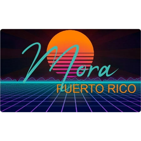 

Mora Puerto Rico 4 X 2.25-Inch Fridge Magnet Retro Neon Design