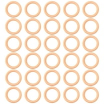 30 Pcs Natural Wood Rings 60mm Unfinished Macrame Wooden Ring Wood Circles for DIY Craft Ring Pendant Jewelry Making