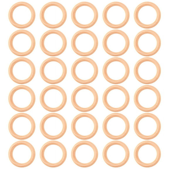 30 Pcs Natural Wood Rings 60mm Unfinished Macrame Wooden Ring Wood Circles for DIY Craft Ring Pendant Jewelry Making