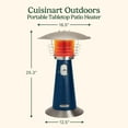 thumbnail image 3 of Cuisinart Portable Tabletop Patio Heater, 11,000 BTU Outdoor Propane Heater with Safety Tilt Switch and Adjustable Heat, Burner Screen Guard- Navy, 3 of 8
