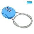 thumbnail image 3 of Uxcell Small Combination Lock 11.8 Inch, 3 Pack 3 Digit Padlock for Locker, Light Blue, 3 of 6