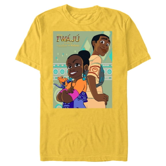 Disney Iwájú Animated Series Tola Kole and Otin Disney - Short Sleeve Blended T-Shirt for Adults - Customized-Yellow