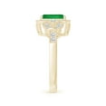 thumbnail image 3 of Angara Natural 1.5 Ct. Emerald with Diamond Halo Ring in 14K Yellow Gold for Women (Ring Size: 3.5), 3 of 10