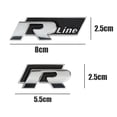 thumbnail image 3 of 1pc 3D Car Front Grille Emblem Side Rear Trunk Badge Sticker for VW R Rline Logo Golf 7 5 4 6 Passat B6 Mk4 Tiguan Mk7 Scirocco MSRD -Rline -grille 1pc, 3 of 6