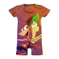 thumbnail image 5 of Phineas And Ferb Baby Romper Short Sleeve Bodysuits Soft Rompers Summer Clothes One-Piece Jumpsuits Outfits 18-24M, 5 of 8
