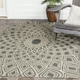 thumbnail image 2 of SAFAVIEH Courtyard Thane Abstract Indoor/Outdoor Area Rug, Anthracite/Beige, 4' x 5'7", 2 of 10