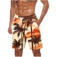 thumbnail image 2 of Horkkom Mens Swim Trunks Summer Drawstring Beach Shorts Vacation Hawaiian Shorts with Pockets Casual Swimwear, Gifts for Men, 2 of 5