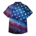 thumbnail image 4 of Hogleaql Mens Patriotic 4th Of July Shirts 4th Of July American Flag Print Short Sleeve Shirts Collared Button Fashion Hawaiian Workout Shirts for Men Watermelon Red 2XL, 4 of 6