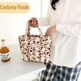 thumbnail image 4 of Bolso de mano Kovewon pequeño de lona bordada con forma de margarita para mujer, 4 of 7