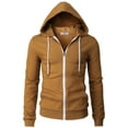 thumbnail image 2 of H2H Mens Casual Slim Fit Long Sleeve Lightweight Zip-up Hoodie With Kanga Pocket (CMOHOL048), 2 of 6