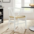 thumbnail image 2 of Side Dining Chair, White, Wood, Bar Pub Cafe Bistro Dining Kitchen Hospitality Restaurant, Modern Contemporary, HB37797, 2 of 10