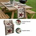thumbnail image 5 of Red Texas Star Rustic Table Runner - 60 Inch Long, Kitchen Dining Table Runner Dresser Scarves, Country Star Berries Wooden Farmhouse Decor for Coffee Tables Wedding Party Banquet, 5 of 8
