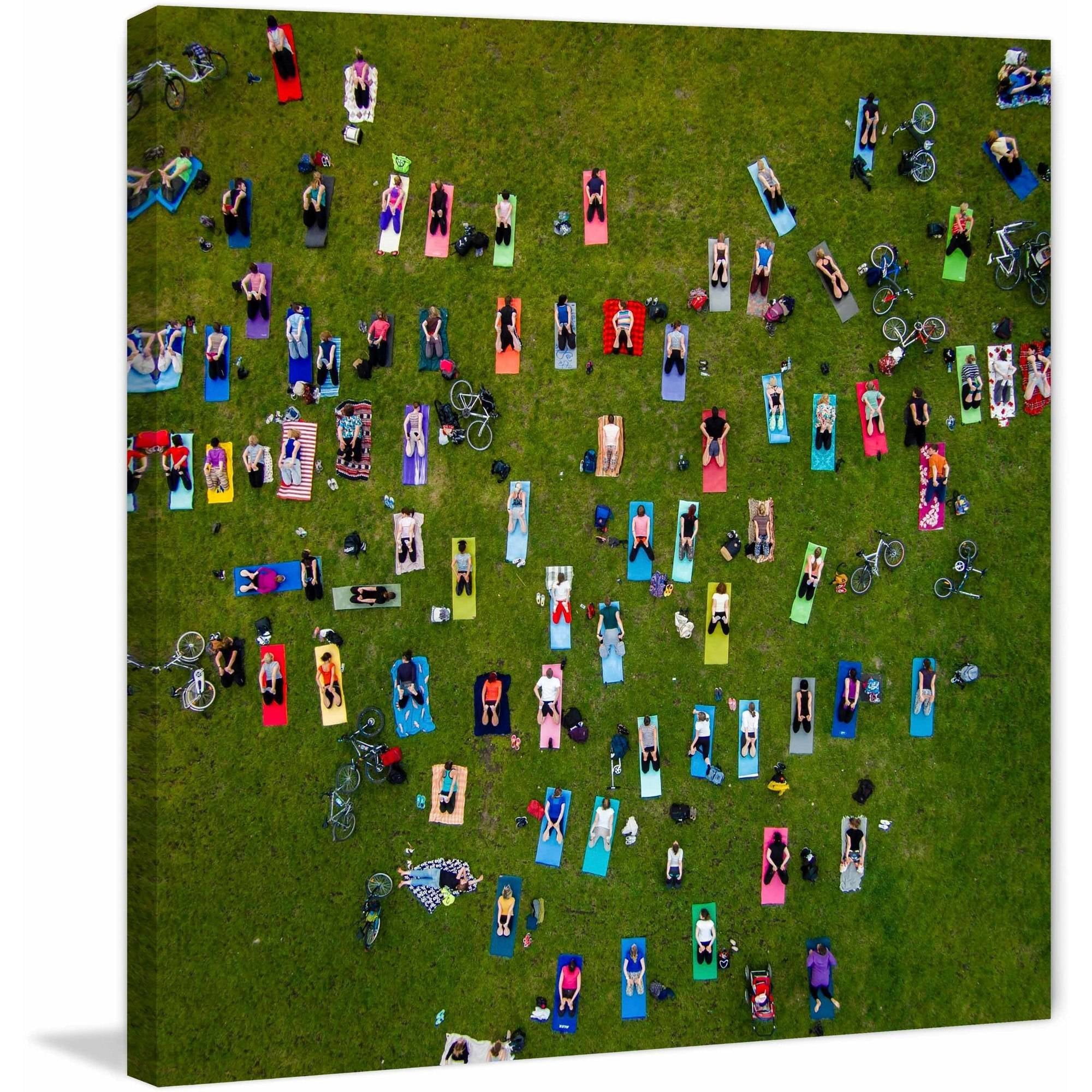 Marmont Hill "People on Towels" by Karolis Janulis Painting Print on Wrapped Canvas