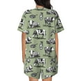 thumbnail image 6 of Goofa Farm Cows for Womens Cotton 2 Piece Pajamas Set Classic Short Sleeve Pjs Set Soft Button Down Sleepwear Loungewear-Medium, 6 of 7