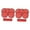 Red, variant on 10 Pieces Folding Fans Round Fans Handheld Fans Portable Foldable Design for Wedding Party Summer Outdoor Events