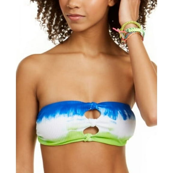 Soluna LIME Moonlight Tie-Dye Bandeau Bikini Swim Top, US Large