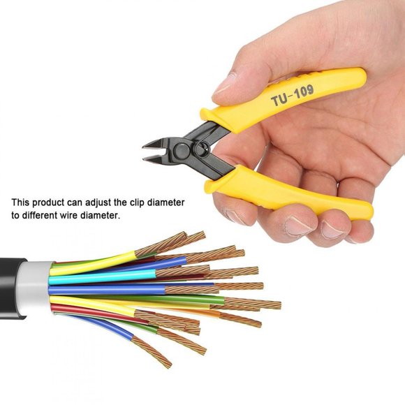 LAFGUR 5in Electronic Diagonal Cable Side Cutting Nippers Wire Cutter Tool SL