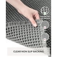 thumbnail image 4 of Bailu Waffle Bath Mat Rug, Super Absorbent Non-Slip Bath Mat, Bathroom Rug for Bathroom Floor Next to Tub, 17" x 24", Moon Gray, 4 of 6