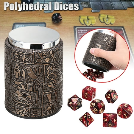 7 Pcs Polyhedral Dices + Dice Cup For Dungeons and Dragons DND RPG MTG Entertainment Leisure Time (Best Rpg Games Of All Time)