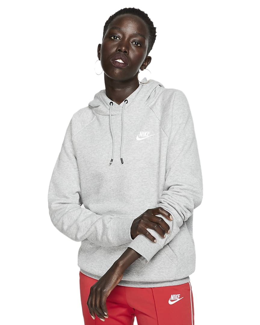 nike sportswear women's essential funnel pullover fleece hoodie