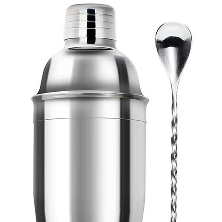 Handheld Cocktail Martini Shaker,Stainless Steel Drink Mixer Wine Shakers  With Strainer for Bar,Home Bartending Mini Size（8.4oz）
