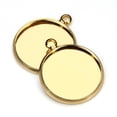thumbnail image 3 of Bandejas Colgantes Vintage de 20 Piezas - Colgantes en Configuración de Cabujón para de Fabricación dorado, 14mm Sunnimix Joyas de cabujón en blanco, 3 of 8