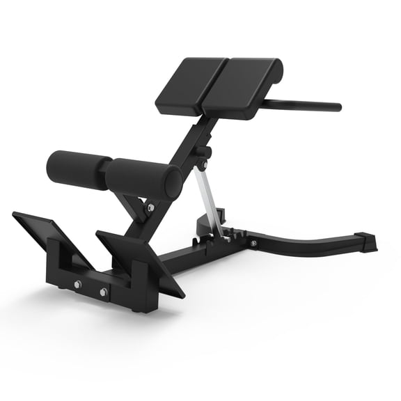 COZONY Dual Adjustable Roman Chair, 330 lb Capacity Back Extension Machine for Core Strength Training Home Gym,Black