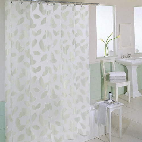 Excell Floral Leaf Peva Shower Curtain
