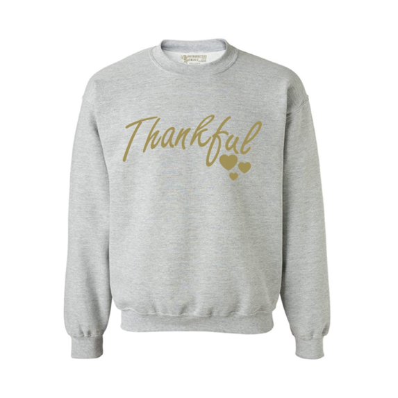 Awkward Styles Thankful Christmas Sweatshirt Thanksgiving Sweatshirt Holiday Christmas Sweater Religious Christian Gift Christmas Sweatshirt for Men for Women Thankful Grateful Blessed Holiday Sweater