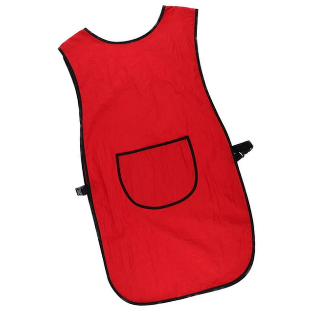 MERIGLARE Tablier de Coiffure de Salon, Cape avant-Arrière, Coiffeur Styliste Rouge