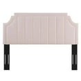 thumbnail image 2 of Pemberly Row Channel Tufted Performance Velvet Twin Headboard in Pink, 2 of 9