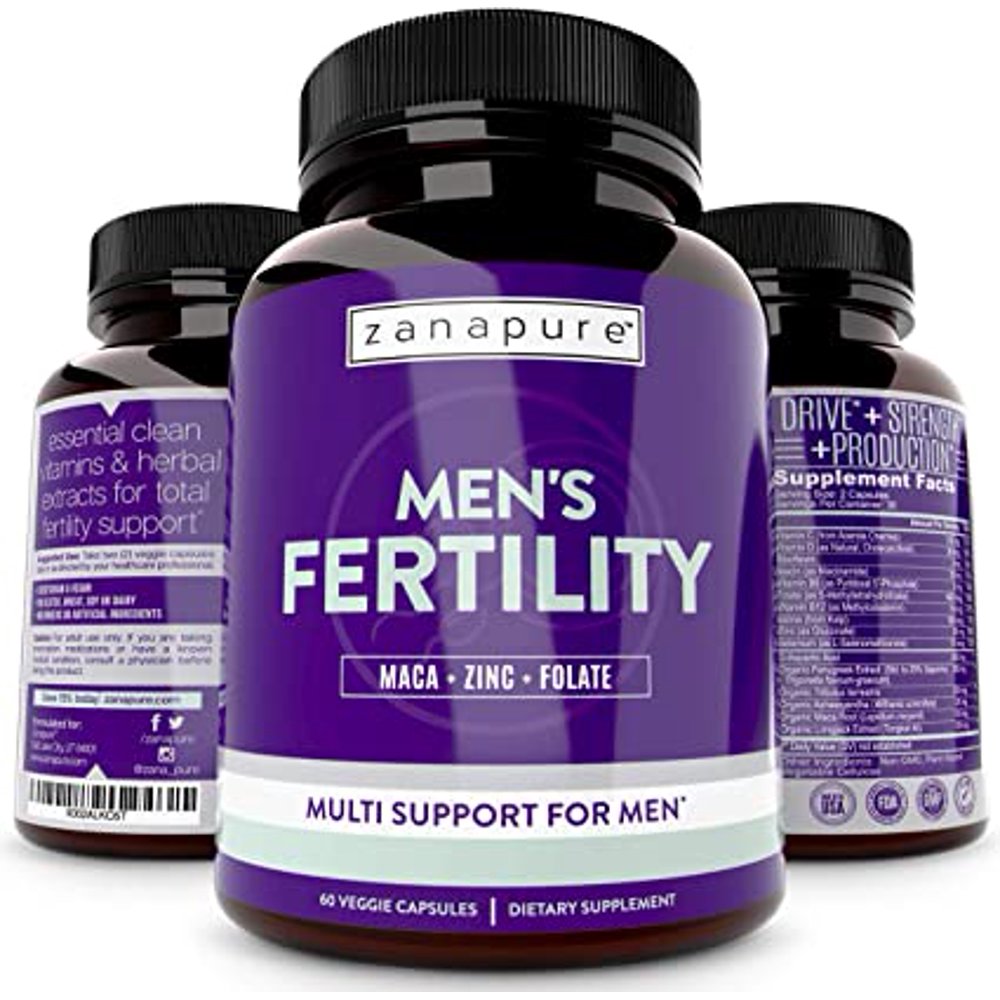 Zanapure Mens Fertility Supplement Fertility, Sperm & Testosterone