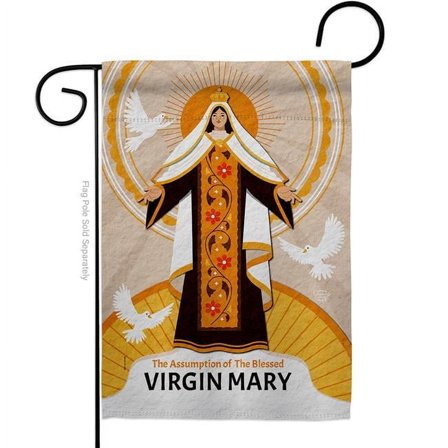 Blessed Virgin Mary Religious Faith Double-Sided Decorative Garden Flag, Multi Color
