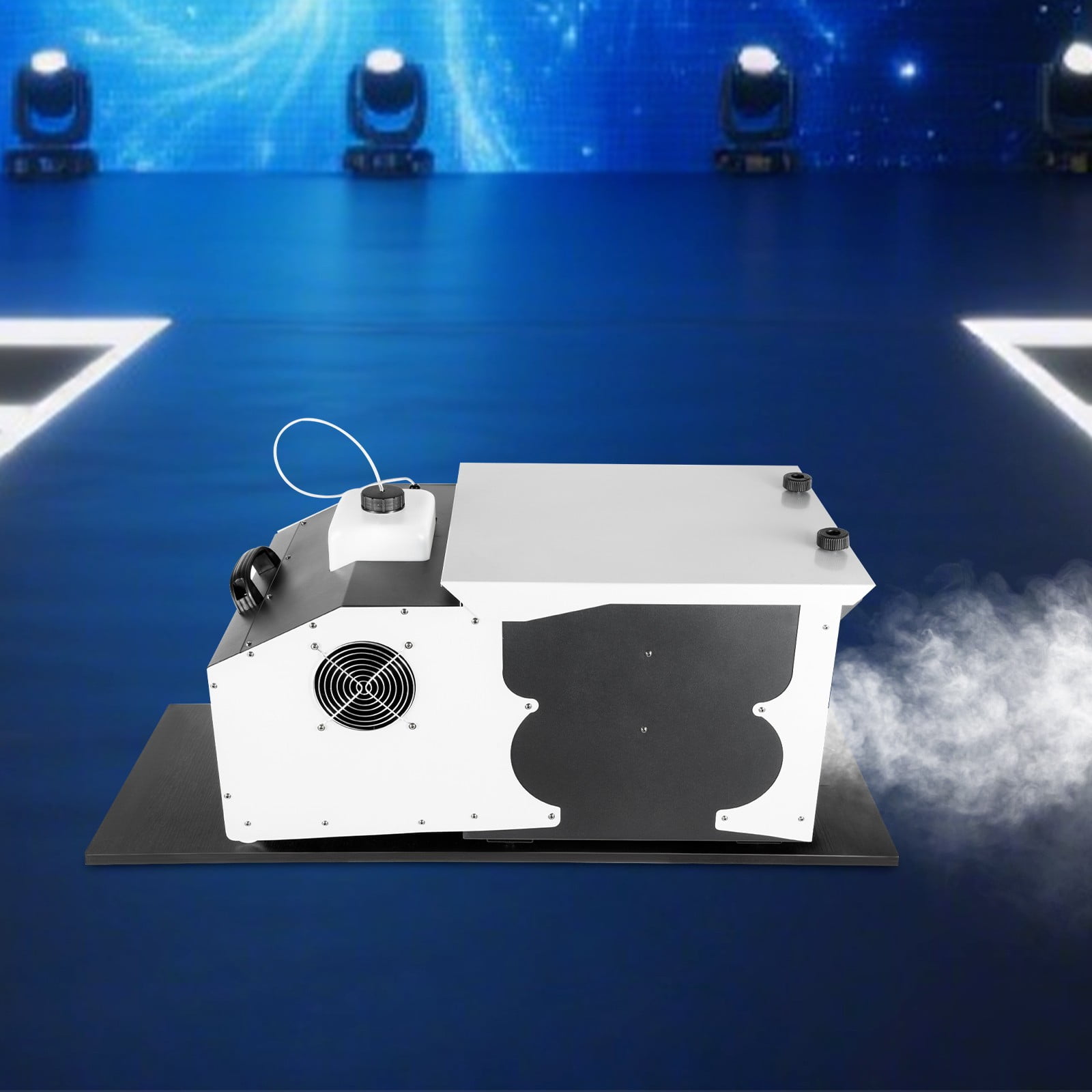 Low Lying Smoke Fog Machine DMX DJ Stage Effect Fogger w/ Remote 1500W Grey for Large Stage Performances