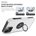 thumbnail image 3 of Cutyskin for iPhone 13 Case, 360° Rotatable Ring Holder Kickstand Dual Layer Military-Grade Drop Tested Protection Support Car Holder Mount Magnetic Absorbing Bumper Phone Case, Silver, 3 of 7