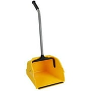 Jumbo Debris Dust Pan With Handle Minimizes Back Strain Snap Locks Only One