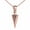 Rose Gold, variant on Multi-color Arrowhead Pendant Necklace Spear Point Stainless Steel Jewelry for Men