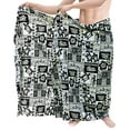 thumbnail image 2 of HAPPY BAY Men's Standard Swimsuits Sarong Pareo Beach Wrap One Size Black-F332 Summer Vacation Party, 2 of 4