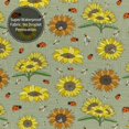 thumbnail image 5 of Shower Curtain, Sage Green With Sunflowers Waterproof Fabric Plastic Shower Curtain, Drying Fast Bathroom Curtain with 9 Buttonholes, Ruffle Shower Curtain 60x72in, 5 of 8