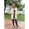 thumbnail image 3 of SMZ Women's Open Front Cardigan Sweaters Fall Fashion Button Down Cable Knit Chunky Winter Outerwear Coats, 3 of 7